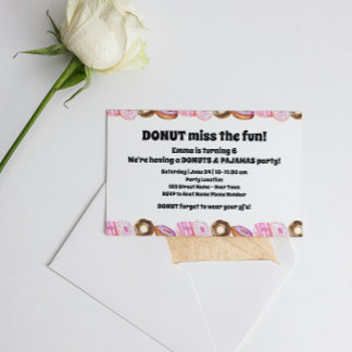 Niedliche Donuts Einladung