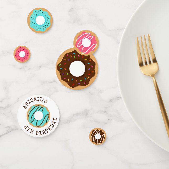 Niedliche Donuts Geburtstagsparty Konfetti (Gruppe)