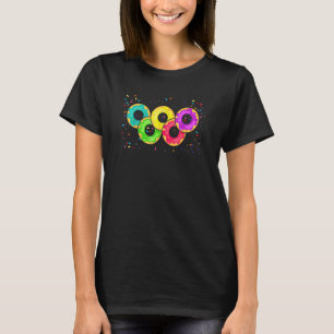 Niedliche Donuts in Form olympisches Symbol für Do T-Shirt