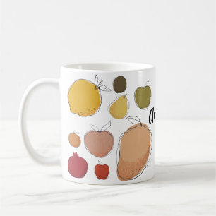 Niedliche doodle art fruits sammlung (PERSONALIZE) Kaffeetasse