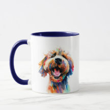 Niedliche Doodle - farbenfrohe Labradoodle Kunst