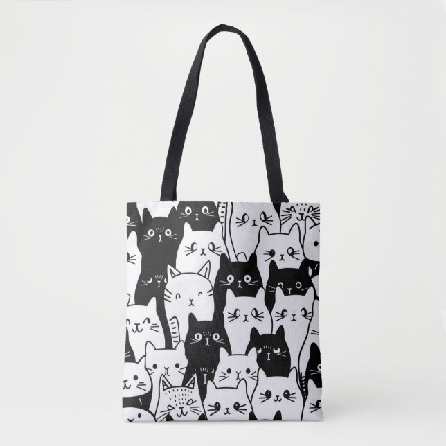 Niedliche Doodle Tote Tasche - Stilvoll (Vorderseite)