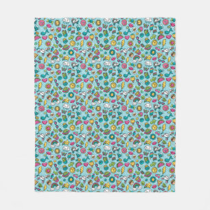 Niedliche Doodles Fleecedecke