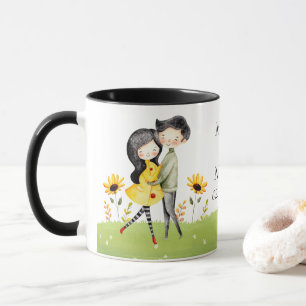 Niedliche Doppeldrücke individuell anpassbar Tasse