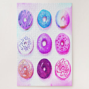 Niedliche Doughnüsse-Süßigkeiten Puzzle