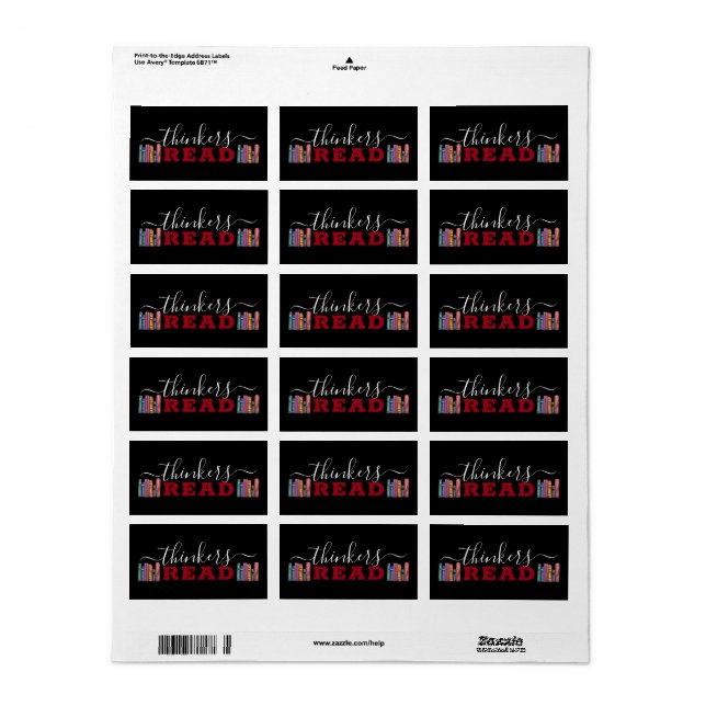 Niedliche Dozenten lesen Bücher auf der Tafel Adressaufkleber (Vorne)