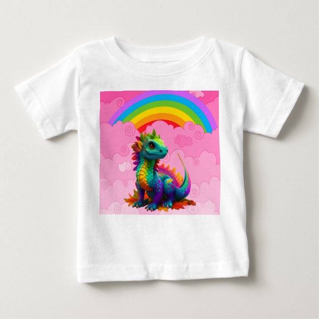 Niedliche Drachen Baby T-shirt (Vorderseite)