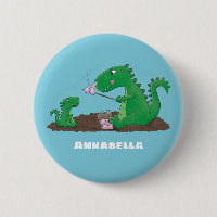Niedliche Drachen braten Marshmallows Cartoon