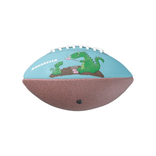 Niedliche Drachen braten Marshmallows Cartoon Football (Gedreht 270)