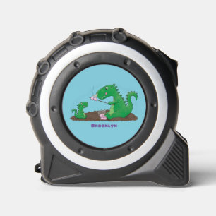 Niedliche Drachen braten Marshmallows Cartoon Maßband