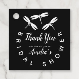 Niedliche Dragonfly Black Brautparty Danke Geschenkanhänger