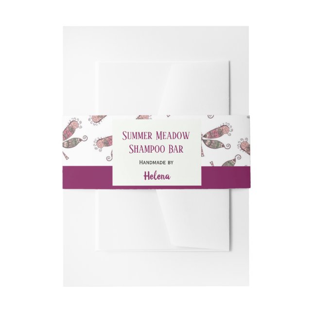 Niedliche Dragonfly Handmade Shampoo Bar Soap Pack Einladungsbanderole (Vorderseite Beispiel)