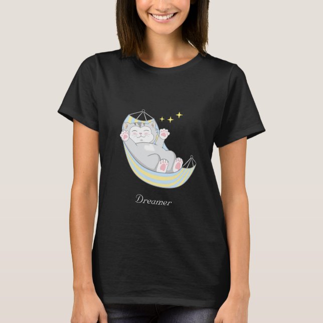 Niedliche Dreamer Kitty Cat im T - Shirt Hammock (Vorderseite)