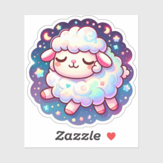 Niedliche Dreamschei mit Sternen und Mond Aufkleber