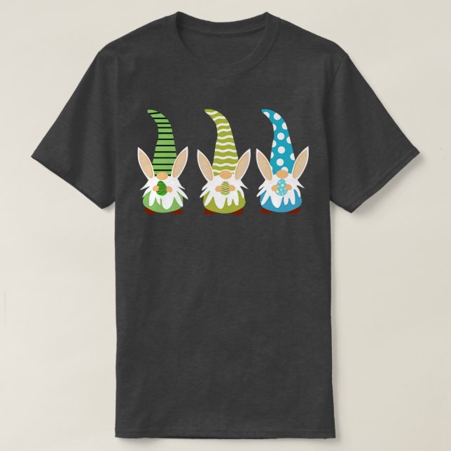 Niedliche Drei Osterzwerge mit sonnigen Ohren, in  T-Shirt (Design vorne)