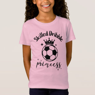 Niedliche Dribble Princess Soccer Girl T-Shirt