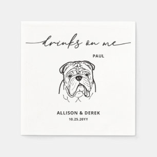Niedliche Drinks auf Me Pet English Bulldog Hunde  Serviette