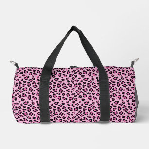 Niedliche Druckfarben und schwarzer Leopard Duffle Bag