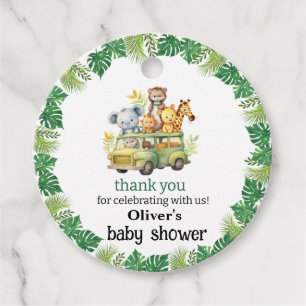 niedliche Dschungelsafari-Tiere Babydusche Geschenkanhänger