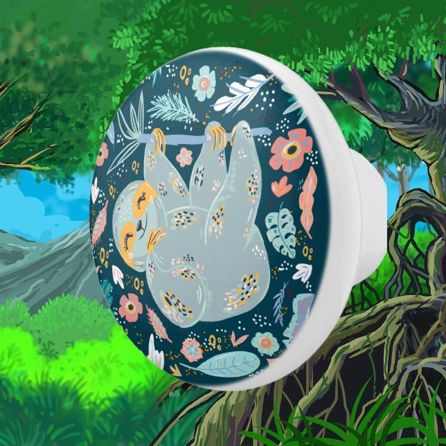 niedliche Dschungelschwulenliebhaber Keramikknauf (Von Creator hochgeladen)