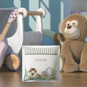 Niedliche Dschungeltiere, tropische Gewohnheit Kissen