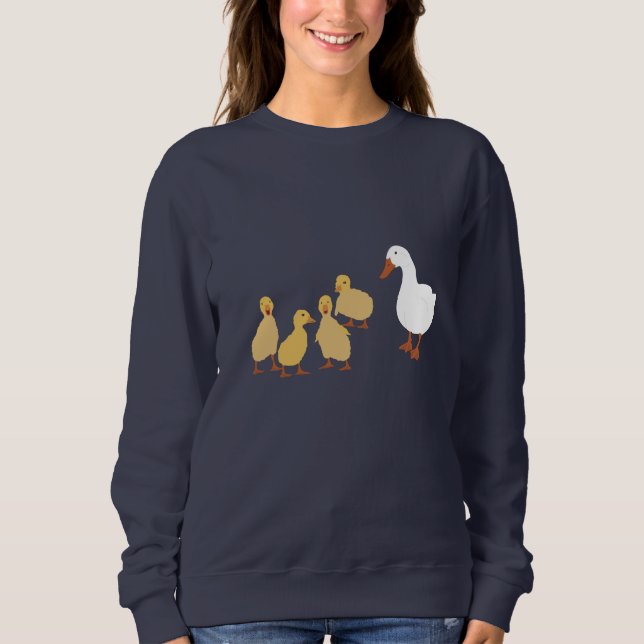 Niedliche Duck & Baby Ducklings Sweatshirt (Vorderseite)