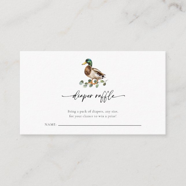 Niedliche Duckkissendusche Windelwanne Windelwanne Begleitkarte (Vorderseite)