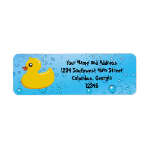 Niedliche Ducky/blaue Gummiblasen