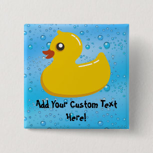 Niedliche Ducky/blaue Gummiblasen Button