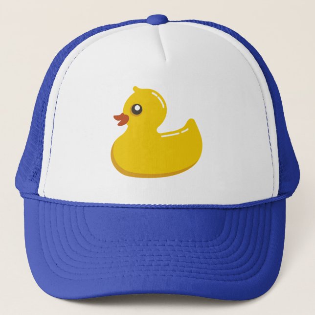 Niedliche Ducky/blaue Gummiblasen Truckerkappe (Vorderseite)