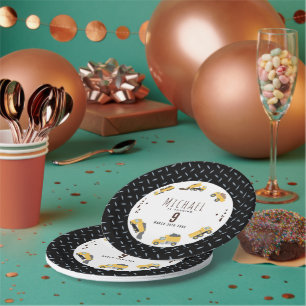 Niedliche Dump Trucks Bau-LKW Geburtstag Pappteller