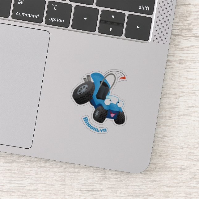 Niedliche Düne-Buggy des Cartoon Aufkleber (Ausschnitt)