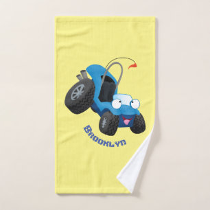 Niedliche Düne-Buggy des Cartoon Badhandtuch Set