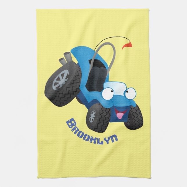 Niedliche Düne-Buggy des Cartoon Geschirrtuch (Vertikal)