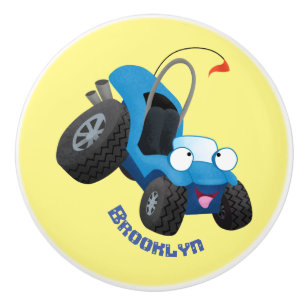 Niedliche Düne-Buggy des Cartoon Keramikknauf