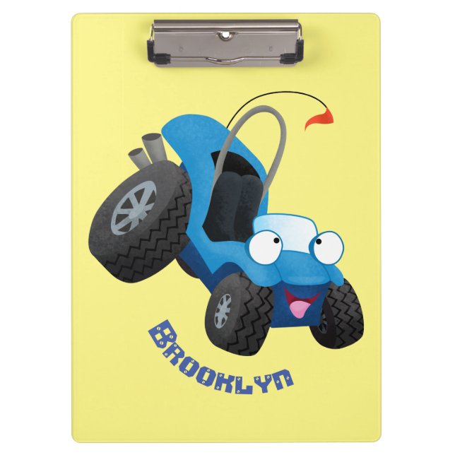 Niedliche Düne-Buggy des Cartoon Klemmbrett (Vorderseite)