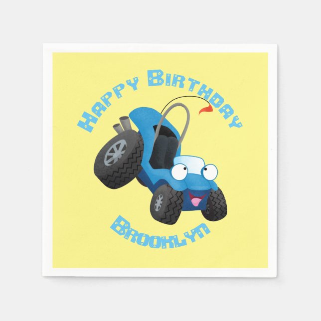 Niedliche Düne-Buggy des Cartoon Serviette (Vorderseite)