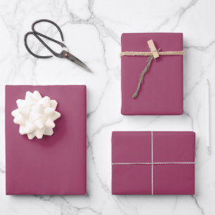 Niedliche dunkle Mauve rosa Wrapping Paper Sheets Geschenkpapier Set