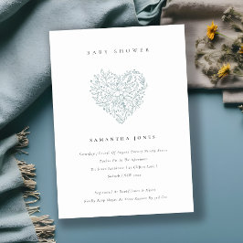 Niedliche Dusche aus dunkelblauer Blüte Dankeskarte