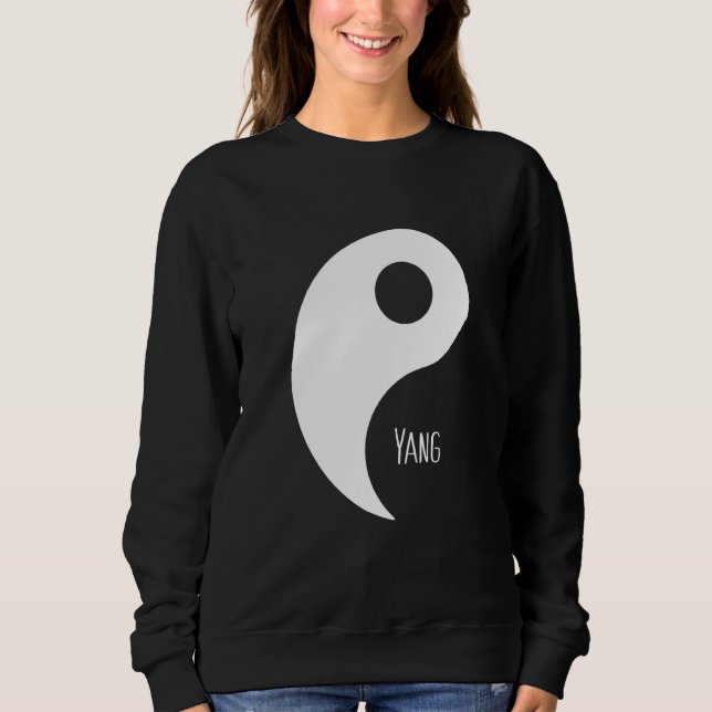 Niedliche Easy Couples Match Kostüm Yin Yang Sweatshirt (Vorderseite)