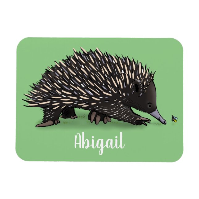 Niedliche Echodina mit Bienenabbildungen Magnet (Horizontal)