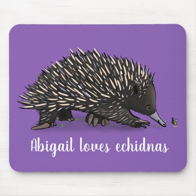 Niedliche Echodina mit Bienenabbildungen Mousepad (Vorne)