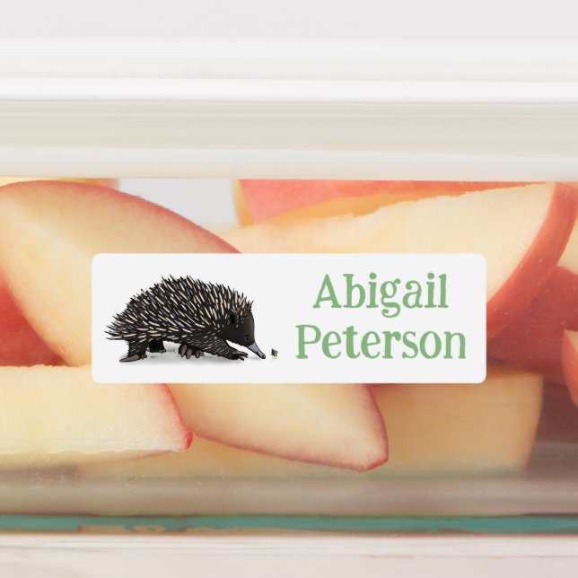 Niedliche Echodina mit BienenCartoon personalisier Etiketten (Befestigt)