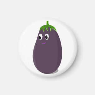 Niedliche Eggplant Print Magnet