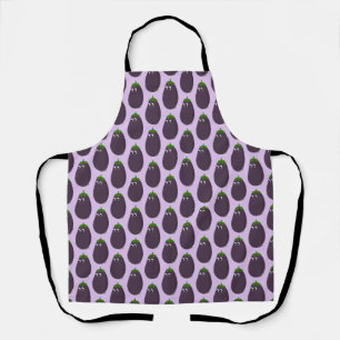Niedliche Eggplant Print Schürze