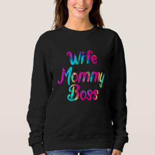 Niedliche Ehefrau Mommy Mama Gefärbte Krawatte Fam Sweatshirt