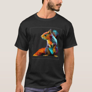 Niedliche Eichhörnchen-Illustration Farbenfroher p T-Shirt