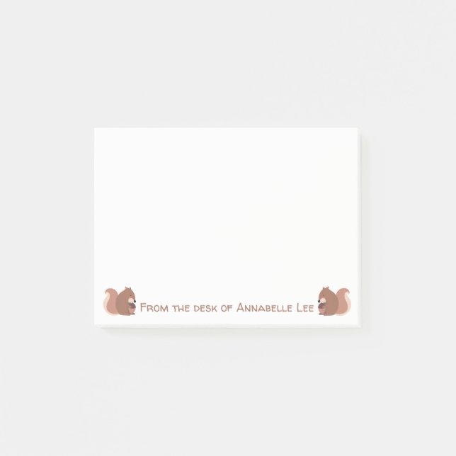 Niedliche Eichhörnchen mit Eicheln Post-it Klebezettel (Vorderseite)