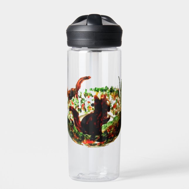 Niedliche Eichhörnchen Wildtiere Art Trinkflasche (Vorderseite)