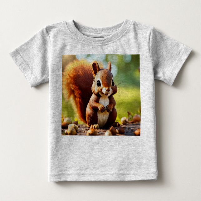 Niedliche Eichhörnchenausgabe Baby T-shirt (Vorderseite)